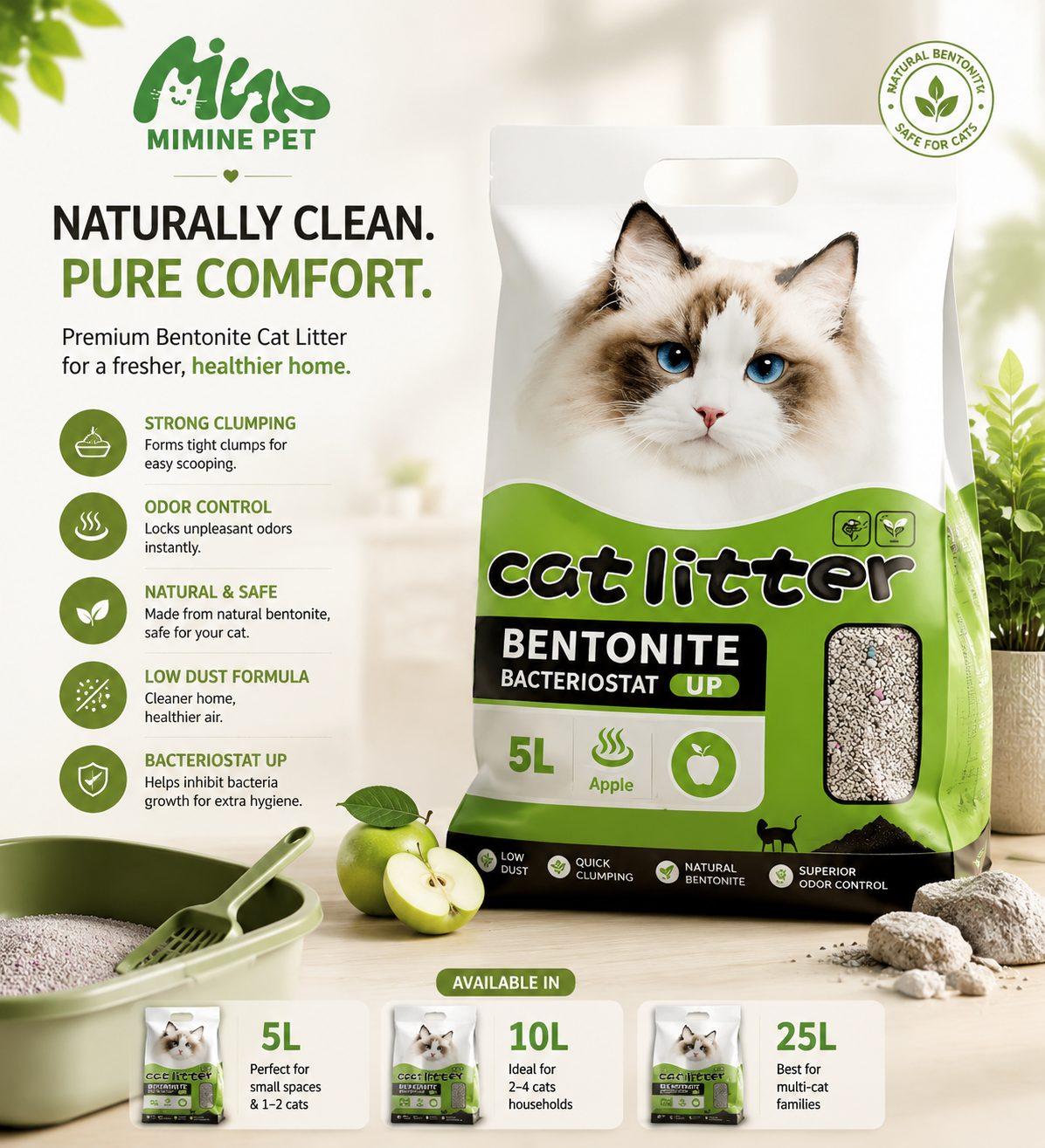 Mimine Cat Litter Apple - Image 2